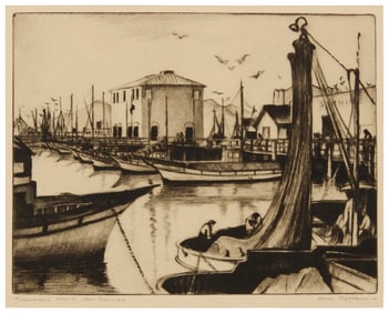 Gene Kloss (1903-1996), "Fisherman's Wharf - San Francisco," 1935