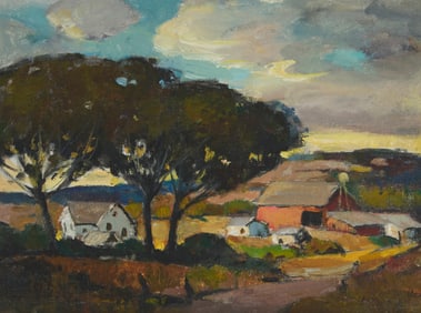 Orrin A. White (1883-1969), Houses in a landscape