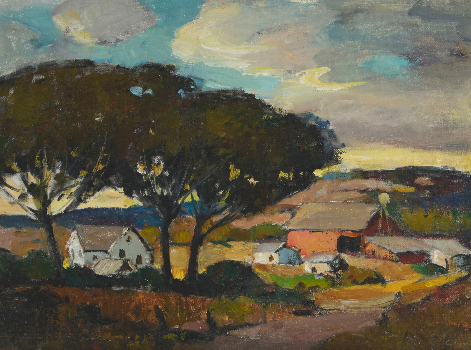 Orrin A. White (1883-1969), Houses in a landscape (1 of 4)