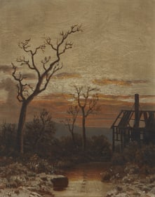 Attributed to William Lewis Marple (1827-1910), "Deserted Mill," 1875