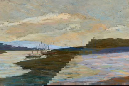 Lillie Mae Nicholson (1884-1964), "River at Etaples" (Canche)
