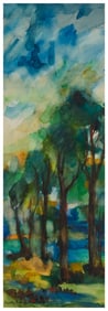 Dorothy Bowdy Kushner (1909-2000), Trees in a landscape