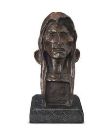 After Frederic Remington (1861-1909), "The Savage," modeled 1908