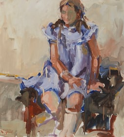 Walter Georis (b. 1945), Portrait of a young girl