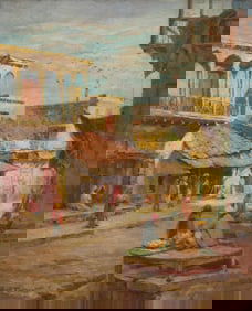 Emma Lampert Cooper (1855-1920), "Delhi Fruit Stand - India"