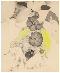 Pierre Daboval (1918-2015), Erotic composition sketch, 1978
