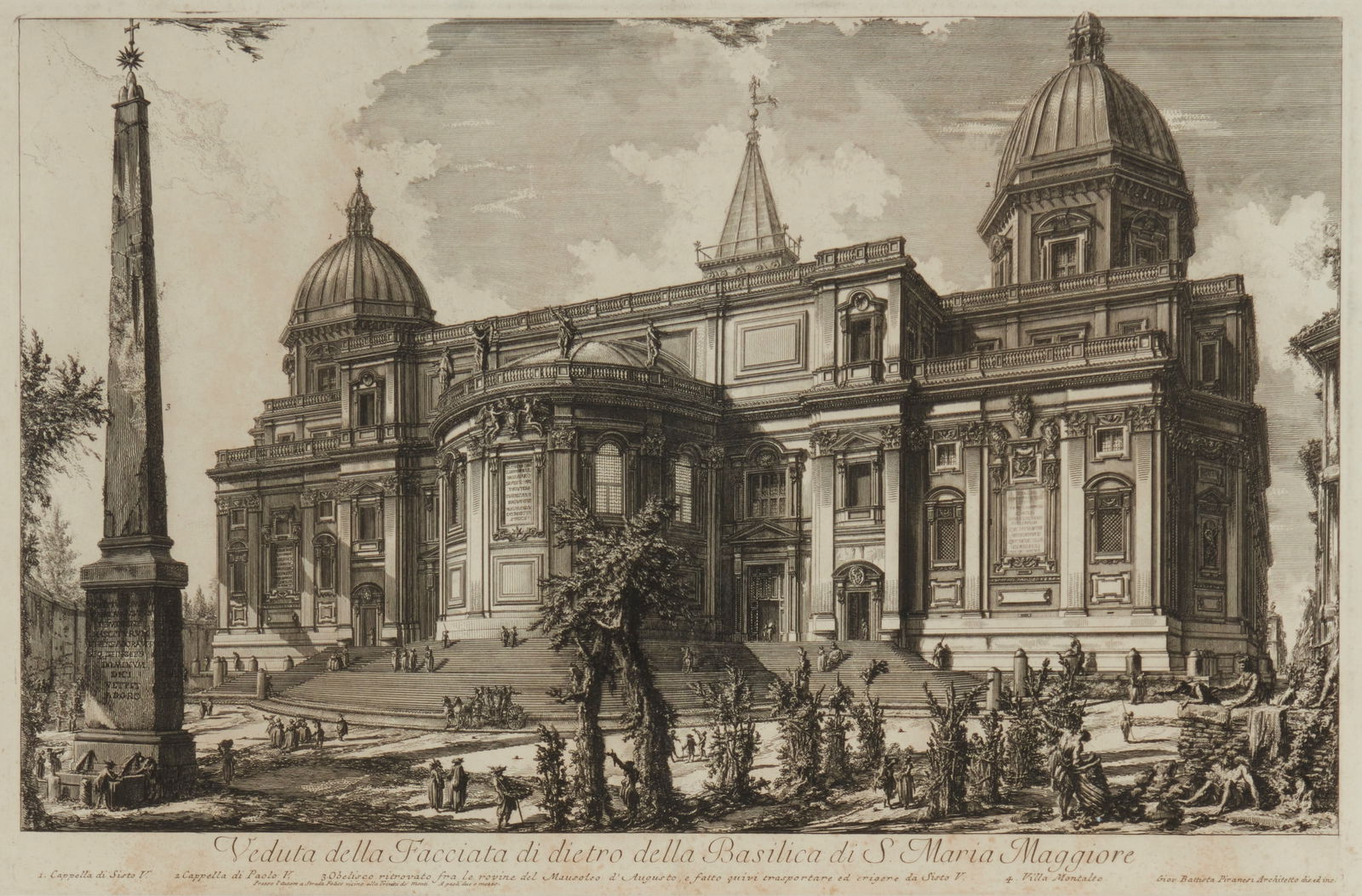 Giovanni Battista Piranesi (1720-1778), "Veduta della Facciata di dietro della Basilica di Santa (1 of 4)