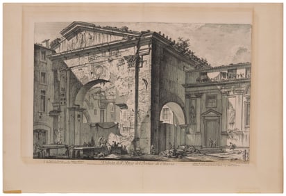 Giovanni Battista Piranesi (1720-1778), "Veduta dell'Atrio del Portico di Ottavia" (View of the