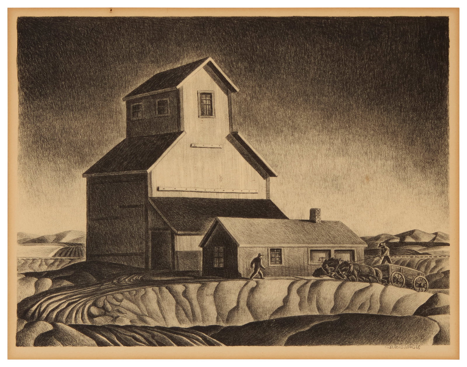 Dale Nichols (1904-1995), "Grain Elevator," 1945 (1 of 5)