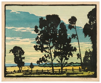 William Seltzer Rice (1873-1963), "Sunset Eucalyptus"