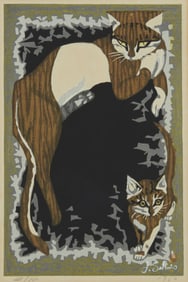 Jun'ichiro Sekino (1914-1988), Cats, 1960
