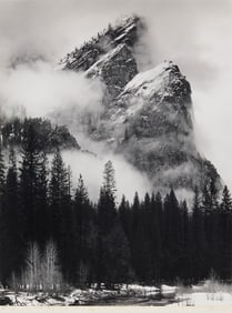 Jeff Nixon (1952-2022), "Three Brothers, Winter Storm, Yosemite Valley"