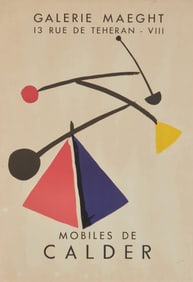 After Alexander Calder (1898-1976), "Mobiles de Calder, Galerie Maeght," exhibition poster, 1954