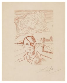 Salvador Dali (1904-1989), "Moshe Dayan," from the "Famous Men" suite, 1968