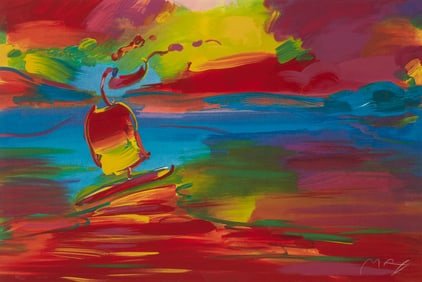 Peter Max (b. 1937), "Stormy Sail," 1993