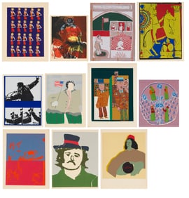 A group of eleven screenprints by various 20th century artists