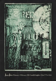 After Jasper Johns (b. 1930), Poster/mailer for "Jasper Johns: Castelli Graphics Exhibition January
