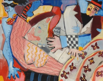 Kathy Donahey (b. 1942), "Blue Spectators"