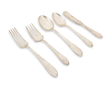 A Cartier sterling silver partial flatware service