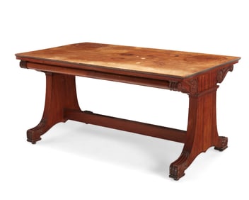 A Regency-style oak refectory table