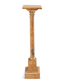 A French gilt bronze-mounted marble pedestal