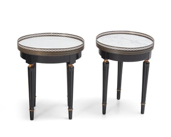 A pair of Louis XVI-style side tables