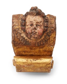 A Continental carved giltwood wall decoration