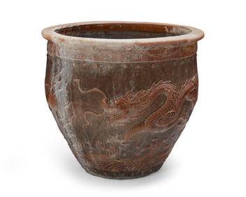 An Asian ceramic jardiniere