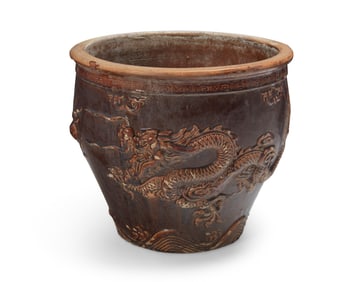 An Asian ceramic jardiniere