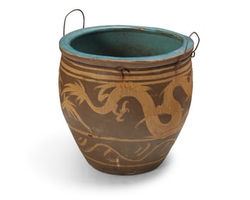 An Asian ceramic jardiniere