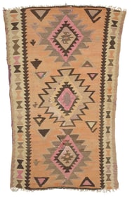 A geometric area rug
