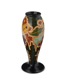 An Ivora gouda painted pottery vase