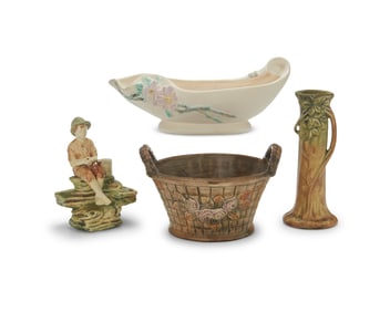 Four Weller pottery items