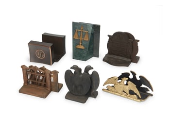 Six pairs of book ends