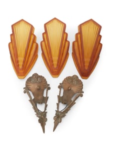 A group of Art Deco sconces