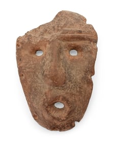 A Pre-Columbian-style cast ceramic mask