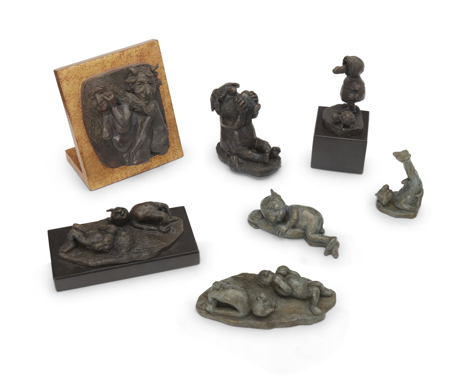 Charles Bragg (1931-2017), A group of associated patinated bronze figures, 1980s (1 of 10)