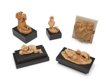 Charles Bragg (1931-2017), A group of associated patinated resin figures, 1980s