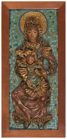 Lester Wilton Raymer (1907-1991), A glazed stoneware figure of the Virgin and Child, 1953