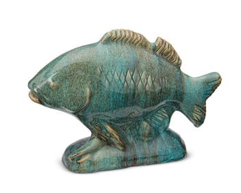 Dorothea Schwarcz Greenbaum (1893-1986), A glazed ceramic fish figure, mid-20th century