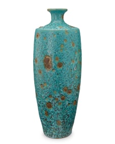 A Modern volcanic glazed ceramic vase
