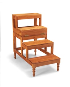 A set of wood folding library steps