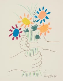 After Pablo Picasso (1881-1973), "Bouquet de Fleurs" (Bouquet of Peace), 1958