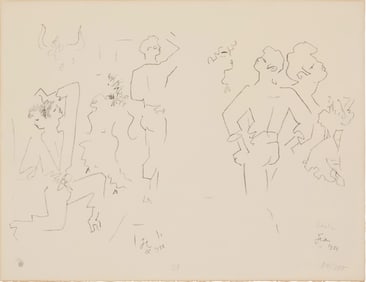 Jean Cocteau (1889-1963), "…tude de danseurs II," plate 23 from the "Jean Cocteau: 25