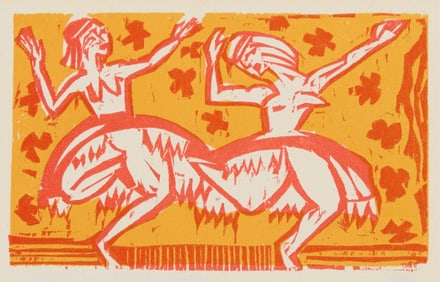 Ernst Ludwig Kirchner (1880-1938), "Two Dancers," circa 1922-1924