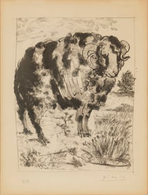 Pablo Picasso (1881-1973), "Le Belier," from "Eaux-fortes originale pour des textes de Buffon