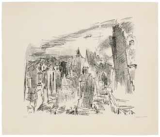 Oskar Kokoschka (1886-1980), "Manhattan II," from the "Manhattan" series, 1967
