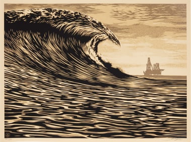Shepard Fairey (b. 1970), "This New Wave is a Little Slick for my Taste," 2014