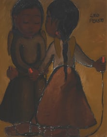 Leo Politi (1908-1996), Two girls with jump ropes