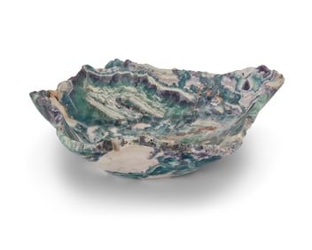 A fluorite specimen bowl
